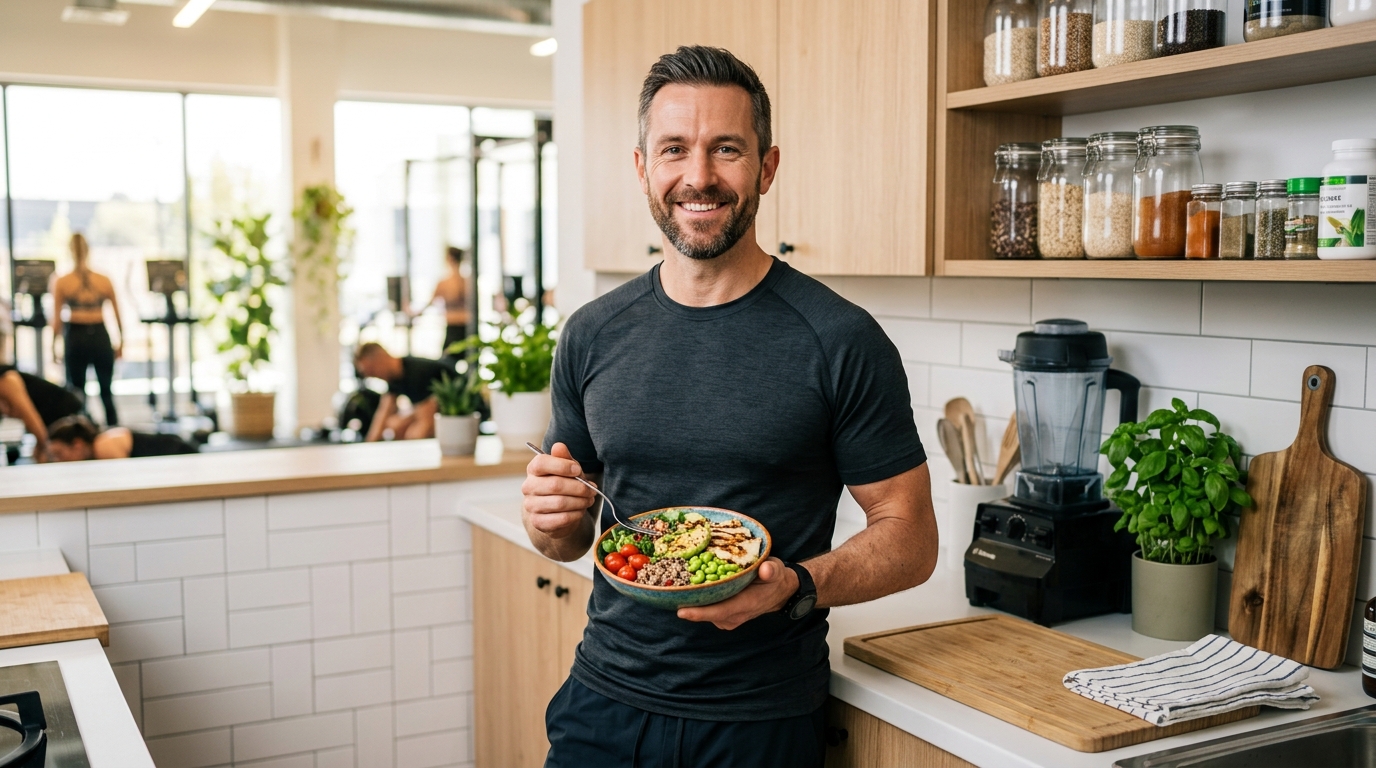 Trener i nutricionist Marko Horvat u kuhinji s hranjivim obrokom
